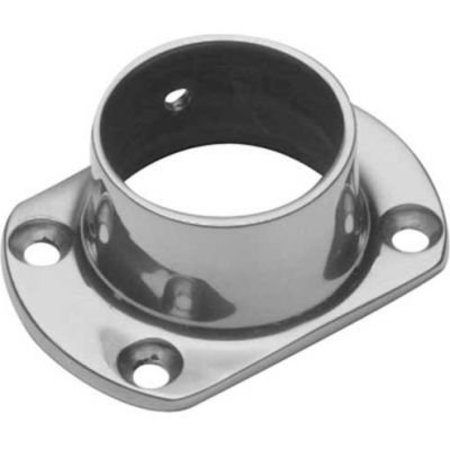 LAVI INDUSTRIES Lavi Industries, Flange, Wall, Cut, for 1.5" Tubing, Polished Stainless Steel 40-511/1H